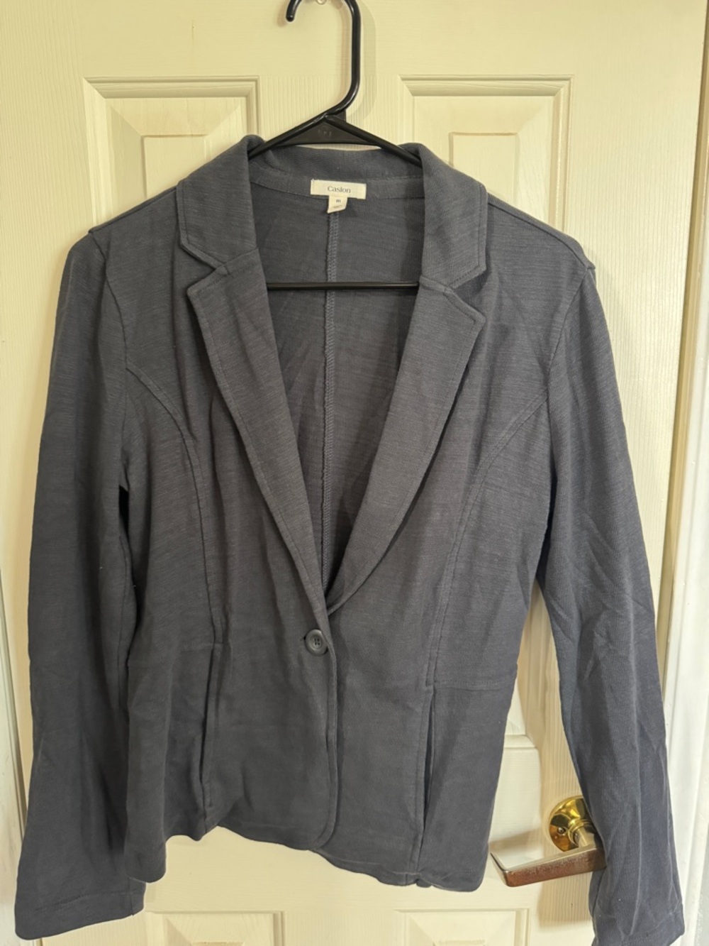 Caslon Slate Gray Single-Button Knit Blazer